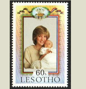 Lesotho #380 1982 Nueva NH "Diana y su primogenito"