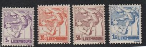 Luxemburgo #B11 - B14 1925 Serie completa Nueva (Hinged) "Fondo Antituberculoso, Enfermera y Paciente"