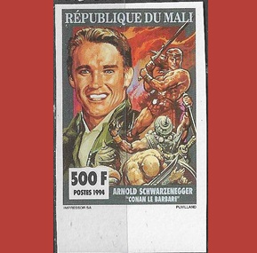 Mali #697 1994 Nueva NH imperforada "Arnold Schwarzenegger"
