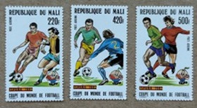 Mali #C447 - C449 1982 Serie completa Nueva NH "Copa Mundial de Fútbol España 82"
