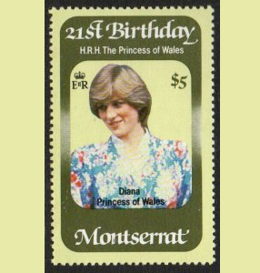 Montserrat #486 1982 Nueva NH "Cumpleaños  21 de la princesa Diana"