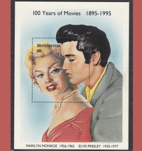 Montserrat #861 1995 HS Nueva NH "Marilyn Monroe & Elvis Presley"