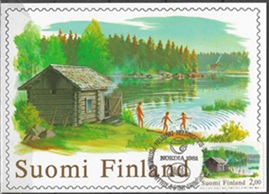 Finlandia Yt#FI 775a, LaP#FI 809yWT 1081 Maxicard "Sauna junto a lago"