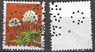 Australia #564 1973 Perfin "Cremnothamnus thomsonii"
