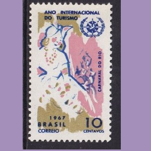 Brasil #1070 1967 Nueva NH "Carnaval de Río"