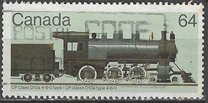 Canada #1039 1984  «Locomotora CP Clase D10a Tipo 4-6-0 de 1905»