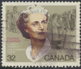 Canada#1047 1985 "Therese Casgrain, activista sufragista por el voto femenino"
