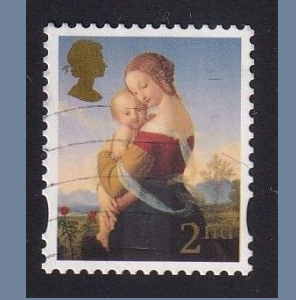 Gran Bretaña #2521 2007. "Madonna y el niño, de William Dyce - Navidad"