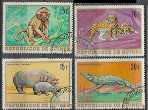Guinea #512 - 515 1968 "Fauna africana"
