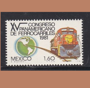 México #1257 1981 Nueva NH "Congreso Ferroviario - Locomotora"