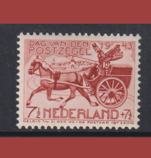 Holanda #B148 1943 Nueva NH "Coche de correo"