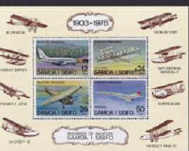 Samoa #469a 1978 HS Nueva NH "Progreso de la aviacion"