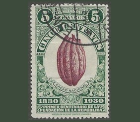 ECUADOR #306 1930 "Fruto de cacao"