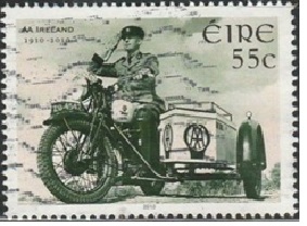 Irlanda #1901 2010 "Cartero en motocicleta con sidecar"