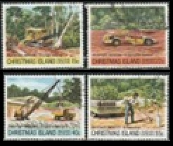 Islas Navidad #99 – 102 1981 Serie completa «Industria y mineria de fosfatos»