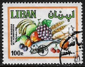 Líbano #469 1981 "Uvas y otros alimentos - Día Mundial de la Alimentación"