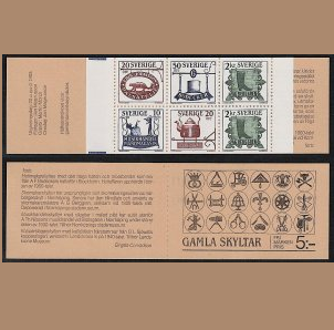 Suecia #1550a 1985 Booklet completo Nuevo NH "Rótulos comerciales antiguos"